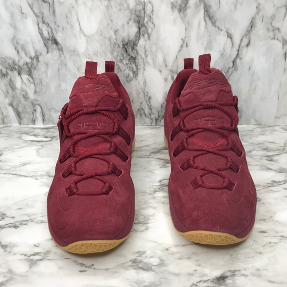 NEW Nike Lebron 13 Xlll Low Premium Red Team Suede - Picture 2 of 8